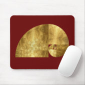 Tapis De Souris Rapport d'or, spirale de Fibonacci (Avec souris)