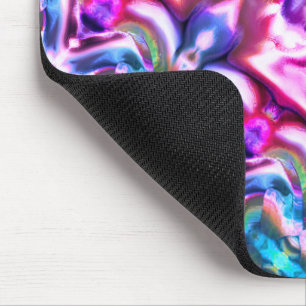 Tapis De Souris Rapport rose et coloré avec style de verre brut