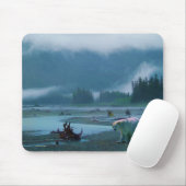 Tapis De Souris Rare Spirit Bear et Misty BC River (Avec souris)