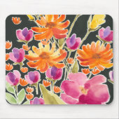 Tapis De Souris Rassemblement splendide - Fleurs roses et orange (Devant)