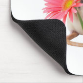 Tapis De Souris Rat avec fleur rose (Coin)