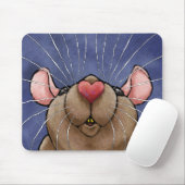 Tapis de souris Rat Cœur Mignon (Avec souris)
