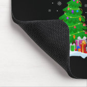 Tapis De Souris Rat Terrier Chien Noël Lumières Arbre de Noël Drôl (Coin)