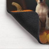 Tapis De Souris Rat Terrier Chiot Automne Citrouille délice (Coin)