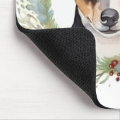 Tapis De Souris Rat Terrier Fête de Noël Wreath Pup (Coin)
