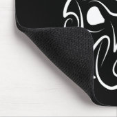 Tapis De Souris Rat tribal noir et blanc (Coin)