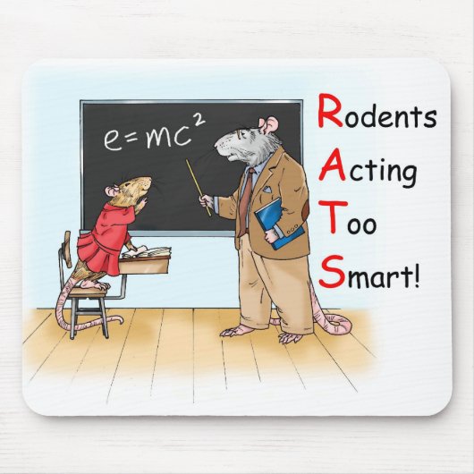 Tapis De Souris Rat "trop futé" Mousepad (Devant)