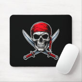 Tapis De Souris Rate Flag Skull And Crossbones Skeleton Costume Ha (Avec souris)