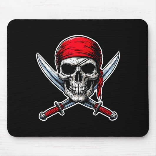 Tapis De Souris Rate Flag Skull And Crossbones Skeleton Costume Ha (Devant)
