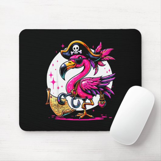 Tapis De Souris Rate Nk Flamingo Halloween Party - Jolly Roger (Avec souris)