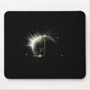 Tapis De Souris Ratio d'Or Fibonacci Prof de Maths Spirale Espace