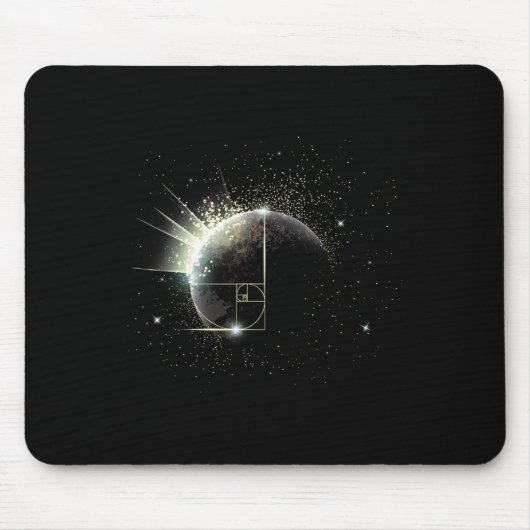 Tapis De Souris Ratio d'Or Fibonacci Prof de Maths Spirale Espace (Devant)