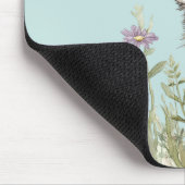 Tapis De Souris Raton laveur avec fleur (Coin)