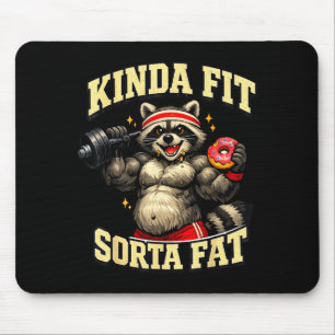 Tapis De Souris Raton laveur de gym drôle_ un peu en forme plutôt