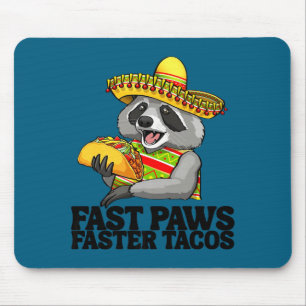 Tapis De Souris Raton laveur mexicain cinco de mayo drôle mignon m