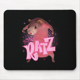 Tapis De Souris Ratz Fun Pink Souris Rat Mème Hommes Femmes Hallow