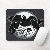 Tapis De Souris Raven Art Mouspads Cool Crow Art Computer Cadeaux (Avec souris)