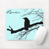 Tapis De Souris Raven sur l'arbre (Avec souris)