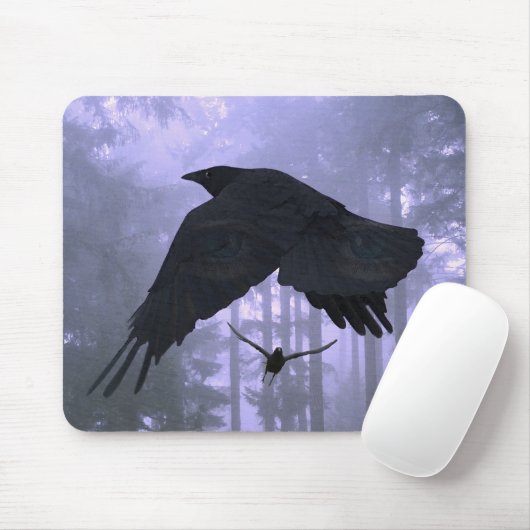 TAPIS DE SOURIS RAVENS DANS LA MISTE (Avec souris)