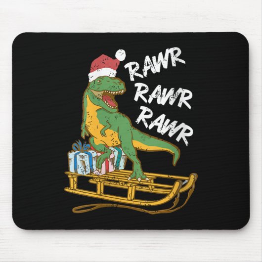 Tapis De Souris Rawr Rawr Rawr Rawr Rawr Funny Christmas Dino Slei (Devant)