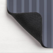 Tapis de souris rayé bleu et gris moderne (Coin)