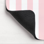 Tapis de souris rayé rose et blanc (Coin)