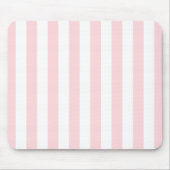 Tapis de souris rayé rose et blanc (Devant)
