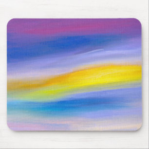 Tapis De Souris Rayon Violet et Doré Abstrait