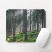 Tapis De Souris Rayons de soleil dans la Forêt-Noire (Avec souris)