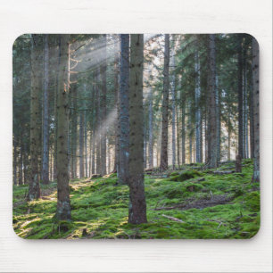 Tapis De Souris Rayons de soleil dans la Forêt-Noire