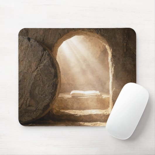 Tapis De Souris Rayons de soleil dans un tombeau vide (Avec souris)