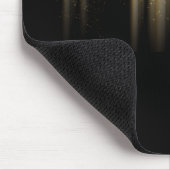 Tapis De Souris rayons de soleil dorés sur fond noir (Coin)