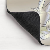 Tapis De Souris Rayons d'or blanc (Coin)
