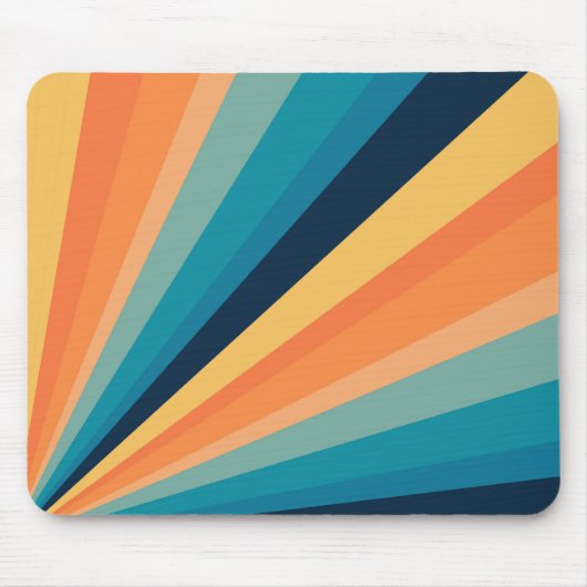 Tapis De Souris Rayons solaires rétro (Devant)