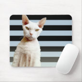 Tapis De Souris Rayure bleue/noire Mousepad de chat de Rex (Avec souris)