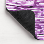 Tapis De Souris Rayures Abstraites d'aquarelle violet (Coin)