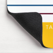 Tapis De Souris Rayures ambrées jaunes automnales (Coin)