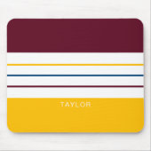 Tapis De Souris Rayures ambrées jaunes automnales (Devant)