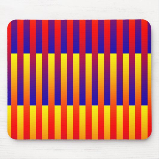 Tapis De Souris Rayures Bleu Rouge Jaune (Devant)