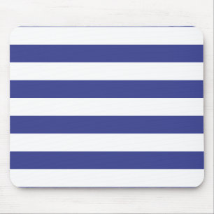 Tapis De Souris Rayures bleues et blanches