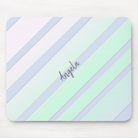 Tapis De Souris Rayures colorées monogrammes (Devant)