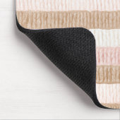 Tapis De Souris Rayures Crème Beige Rose (Coin)