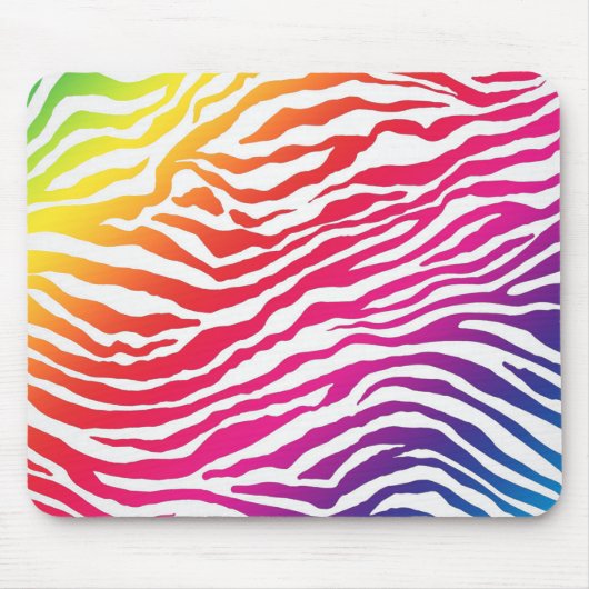 Tapis De Souris Rayures d'arc-en-ciel (Devant)
