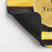 Tapis De Souris Rayures de guêpe jaune noir or (Coin)