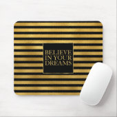 Tapis De Souris Rayures d'or noir (Avec souris)