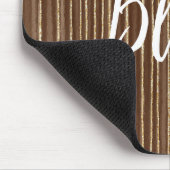 Tapis De Souris Rayures dorées marron (Coin)