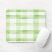 Tapis De Souris Rayures écossaises vert pomme (Avec souris)