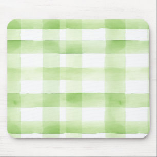 Tapis De Souris Rayures écossaises vert pomme