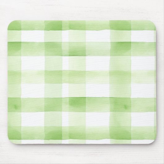 Tapis De Souris Rayures écossaises vert pomme (Devant)
