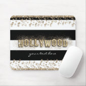 Tapis de souris rayures noir et blanc Gold Hollywo (Avec souris)